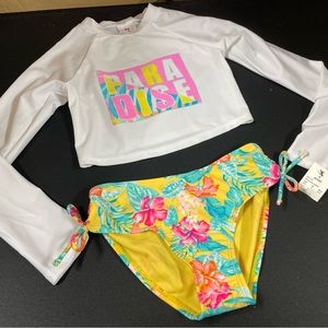 Swim long sleeve sun swim bathing suit set